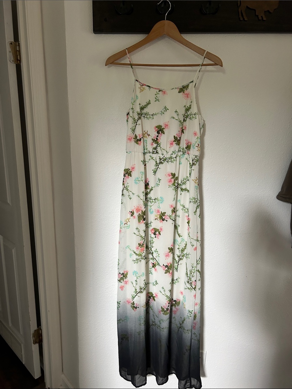 Nordstrom Floral Maxi Dress with black bottom